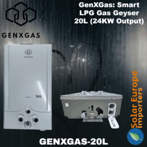 GenXGas: Smart LPG Gas Geyser 20L (24KW Output) (GENXGAS-20L)