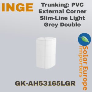 Trunking: PVC External Corner Slim-Line Light Grey Double (GK-AH53165LGR)