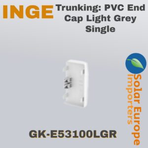Trunking: PVC End Cap Light Grey Single (GK-E53100LGR)