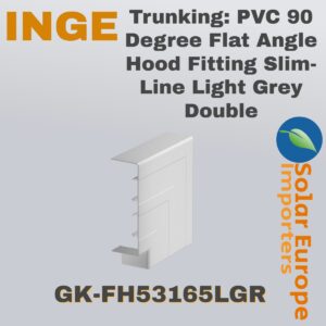 Trunking: PVC 90 Degree Flat Angle Hood Fitting Slim-Line Light Grey Double (GK-FH53165LGR)