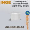 Trunking: PVC Internal Corner Light Grey Single (GK-IH53100LGR)