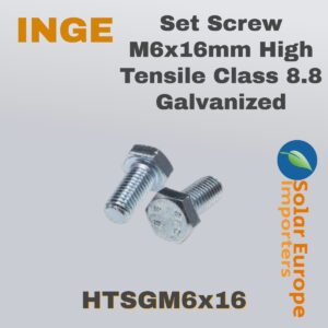 Set Screw M6x16mm High Tensile Class 8.8 Galvanized (HTSGM6x16)