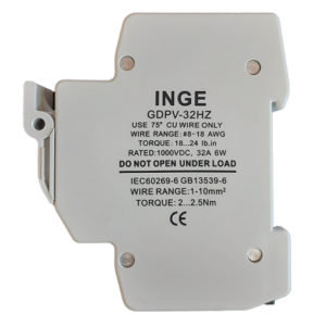 Alternative view of Inge: DC 1P Fuse Base 32A 1000VDC High Profile (Use 10x38mm DC Fuse Link) (IngeGDPV-32HZ)