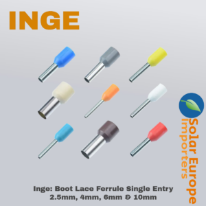 Inge: Boot Lace Ferrule Single Entry 10mm Cord End Type Insulated Terminal (Ivory) (100pcs) (E10-12)