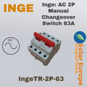 Inge: AC 2P Manual Changeover Switch 63A (IngeTR-2P-63)