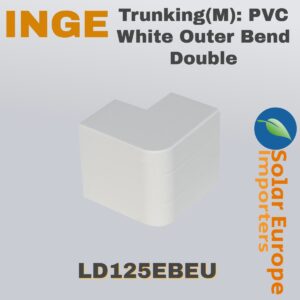Trunking(M): PVC White Outer Bend Double (LD125EBEU)