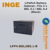 LiFePo4 Battery Cabinet : Fits 2 x BSL 5.1 / BSL 6.4 (Black) (LFP4-BSL2B5.1-B)