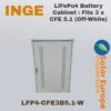 LiFePo4 Battery Cabinet : Fits 3 x CFE 5.1 (Off-White) (LFP4-CFE3B5.1-W)