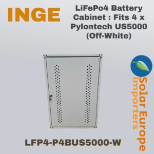 LiFePo4 Battery Cabinet : Fits 4 x Pylontech US5000 (Off-White) (LFP4-P4BUS5000-W)