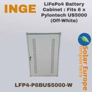 LiFePo4 Battery Cabinet : Fits 6 x Pylontech US5000 (Off-White) (LFP4-P6BUS5000-W)