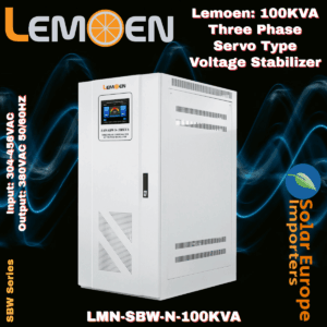 Lemoen: 100KVA Three Phase Servo Type Voltage Stabilizer Input: 304-456VAC Output: 380VAC 50/60HZ (LMN-SBW-N-100KVA)