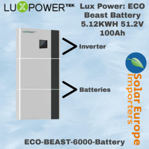 Lux Power: ECO Beast Battery 5.12KWH 51.2V 100Ah (ECO-BEAST-6000-Battery)