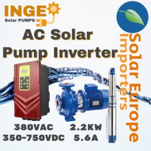 Inge: MPPT AC Solar Pump Inverter Three Phase 2.2KW - 380VAC 350-750VDC 5.6A (MLE-AC-380/537-2.2T)