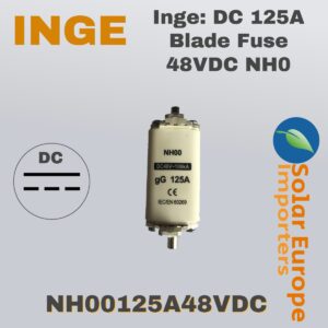 Inge: DC 125A Blade Fuse 48VDC NH0 (NH00125A48VDC)