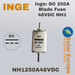 Inge: DC 250A Blade Fuse 48VDC NH1 (NH1250A48VDC)