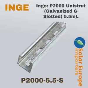 Inge: P2000 Unistrut (Galvanized & Slotted) 5.5mL (P2000-5.5-S)