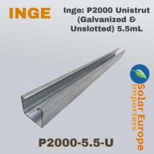 Inge: P2000 Unistrut (Galvanized & Unslotted) 5.5mL (P2000-5.5-U)