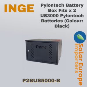 Pylontech Battery Box Fits x2 US3000 Batteries (Colour Black) (P2BUS3000-B)