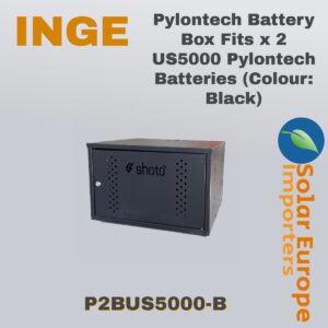 Pylontech Battery Box Fits x 2 US5000 Pylontech Batteries (Colour: Black) (P2BUS5000-B)