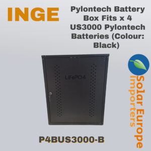 Pylontech Battery Box Fits x 4 US3000 Pylontech Batteries (Colour: Black) (P4BUS3000-B)