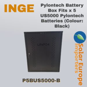 Pylontech Battery Box Fits x 5 US5000 Pylontech Batteries (Colour: Black) (P5BUS5000-B)