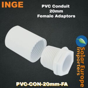 Inge: PVC Conduit Female Adaptor 20mmØ (10 Pack) (PVC-CON-20mm-FA)