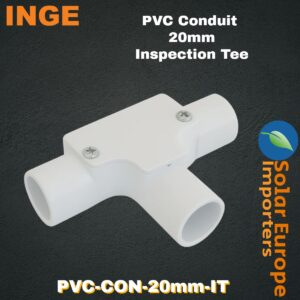 Inge: PVC Conduit Inspection Tee 20mmØ (Each) (PVC-CON-20mm-IT)
