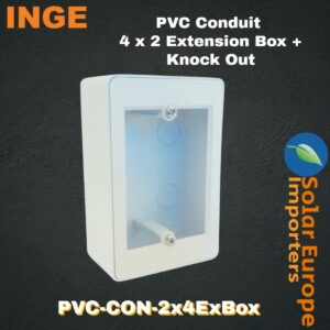 Inge: PVC Conduit 2x4 Extension Box + Knock Out (Each) (PVC-CON-2x4ExBox)