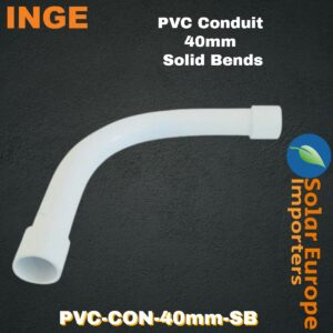 Inge: PVC Conduit Solid Bend 40mmØ (Each) (PVC-CON-40mm-SB)