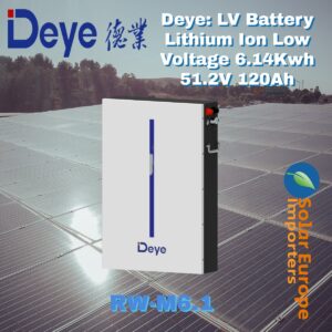 Deye: LV Battery Lithium Ion Low Voltage 6.14Kwh 51.2V 120Ah (RW-M6.1)