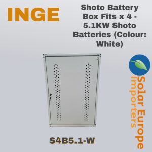 Shoto Battery Box Fits 4 x 5.12Kw Shoto Batteries (Colour White) (S4B5.1-W)