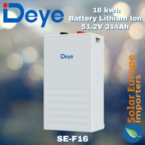 Deye: LV Battery Lithium Ion Low Voltage 16Kwh 51.2V 314Ah (Wall, Floor & Stack Mount) (SE-F16)