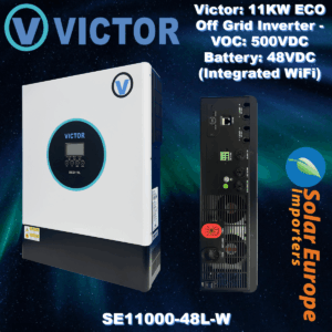 Victor: 11KW ECO Off Grid Inverter - VOC: 500VDC Battery: 48VDC (Integrated WiFi) (SE11000-48L-W)
