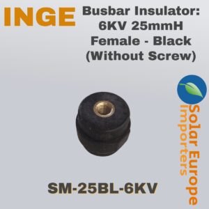 Busbar Insulator: 6KV 25mmH Female - Black (Without Screw) (SM-25BL-6KV)