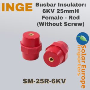 Busbar Insulator: 6KV 25mmH Female - Red (Without Screw) (SM-25R-6KV)
