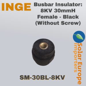 Busbar Insulator: 8KV 30mmH Female - Black (Without Screw) (SM-30BL-8KV)