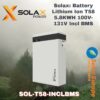 Solax: Battery Lithium Ion 5.8KWH 100V-131V Incl BMS (SOL-T58-INCLBMS)