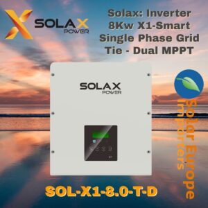 Solax: Inverter 8KW X1-Smart Single Phase Grid Tie (SOL-X1-8.0-T-D)
