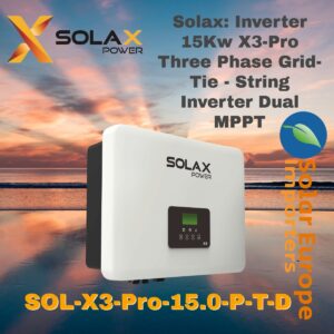 Solax: Inverter 15KW X3-Pro Three Phase Grid-Tie (SOL-X3-Pro-15.0-P-T-D)