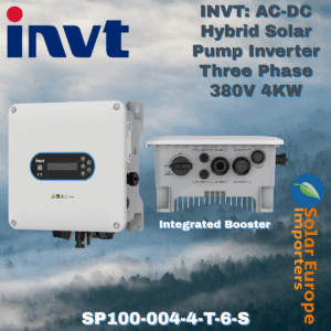 INVT: AC-DC Hybrid Solar Pump Inverter Three Phase 380V 4KW (Integrated Booster) (SP100-004-4-T-6-S)