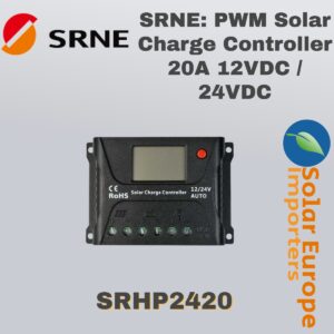 SRNE: PWM Solar Charge Controller 20A 12VDC / 24VDC (SRHP2420)