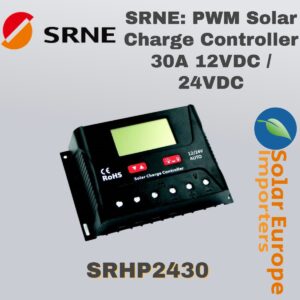 SRNE: PWM Solar Charge Controller 30A 12VDC / 24VDC (SRHP2430)