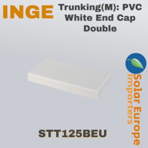 Trunking(M): PVC White End Cap Double (STT125BEU)