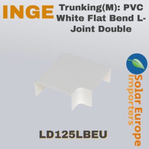 Trunking(M): PVC White Flat Bend L-Joint Double (LD125LBEU)
