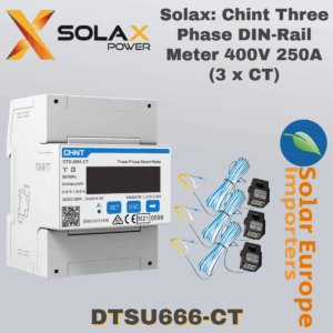 Solax: Chint Three Phase DIN-Rail Meter 400V 250A (3 x CT) (DTSU666-CT)