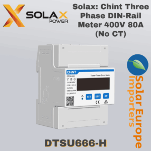 Solax: Chint Three Phase DIN-Rail Meter 400V 80A (No CT) (DTSU666-H)