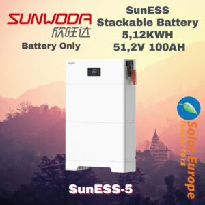 Sunwoda: SunESS Stackable Battery 5.12KWH 51.2V 100AH (Battery Only) (SunESS-5)