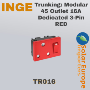 Trunking: Modular 45 Outlet 16A Dedicated 3-Pin RED (TR016)