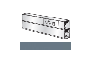 Trunking: Steel 3m Hospital Grey Double (TSD/HG)