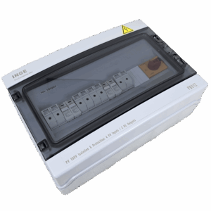 Alternative view of INGE: PV 500V Isolation & Protection Box: 4 PV Inputs / 2 DC Outputs - 4 Strings / 2 MPPT (18 Way Box) (INGE-4in/2out)